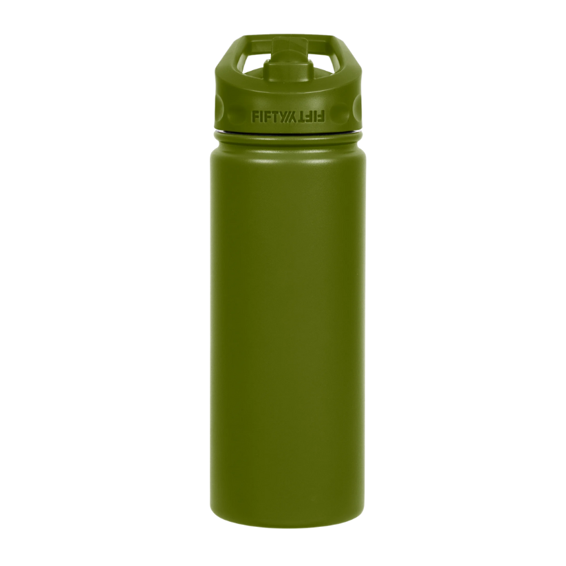 Botella 530ml Olivo - Straw Color Lid