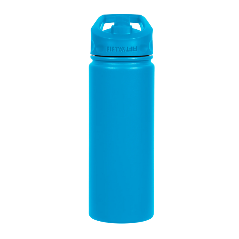 Botella 530ml Celeste - Straw Color Lid